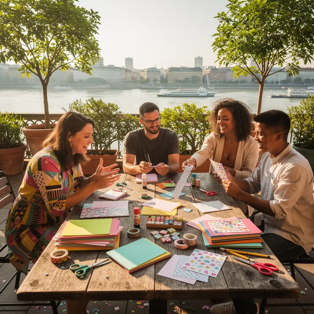 Ein Tisch voller Holzbearbeitungswerkzeuge und Materialien fГјr kreative Projekte.