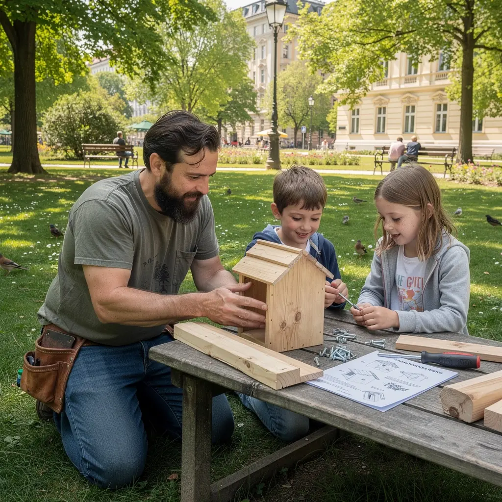 Gestapelte Bücher über Handwerken und kreative Hobbys in einem Regal.