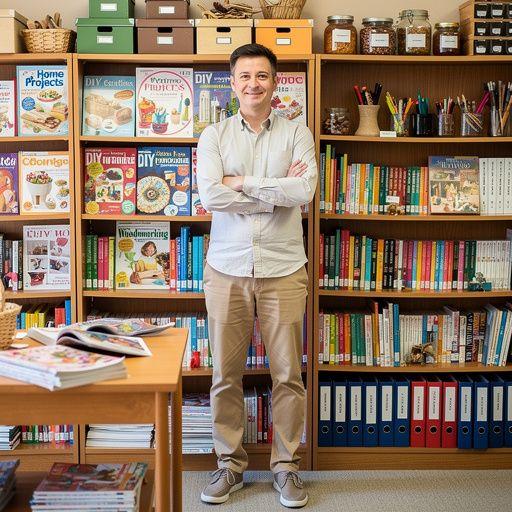 Ein fertiges Holzspielzeug, das auf einem Regal ausgestellt ist.